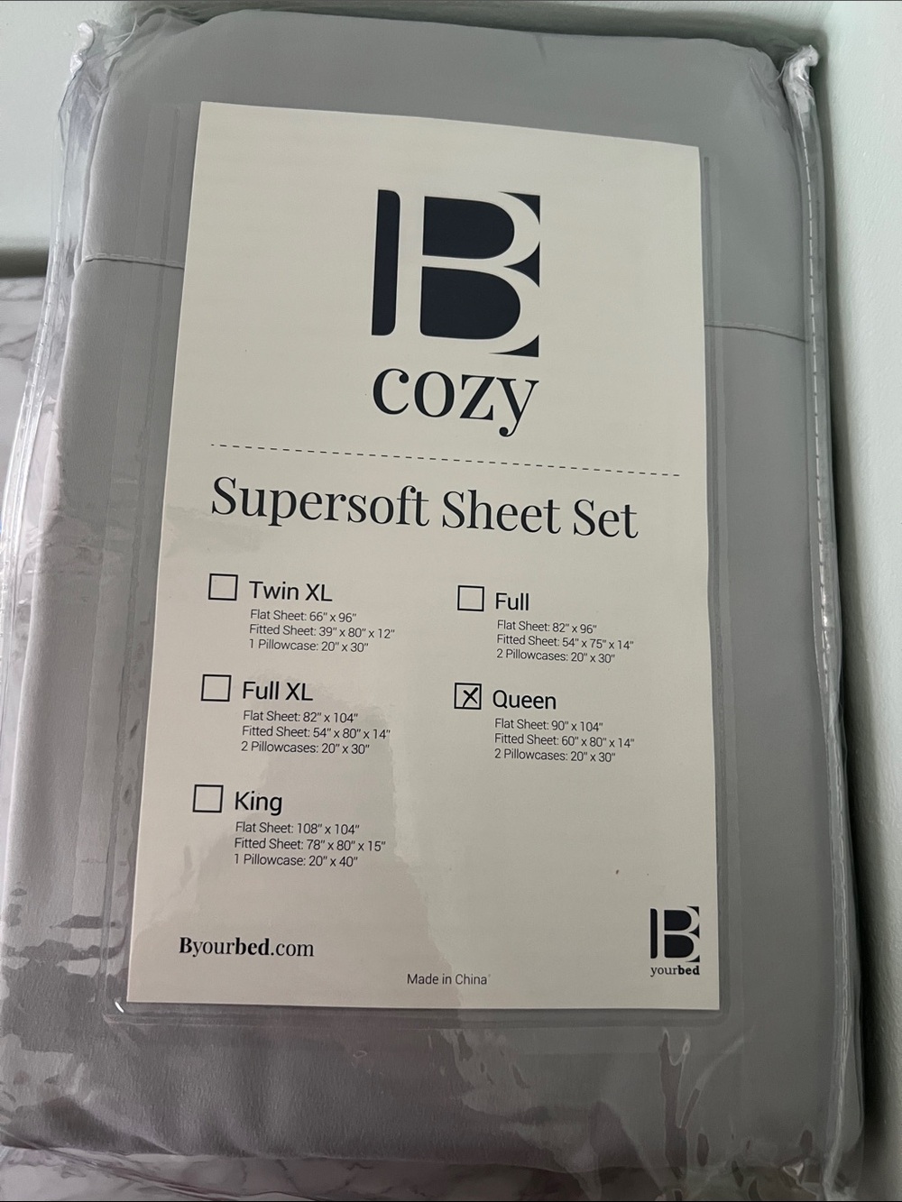Supersoft Queen Sheet Set in Gray
